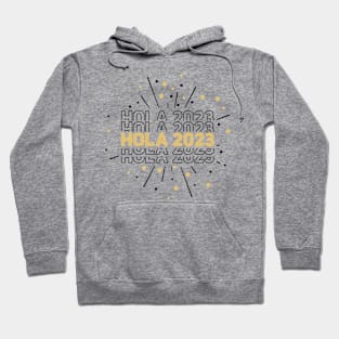 Hola 2023 New Year In Spaish Hoodie